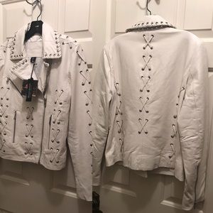 NWT Amaryllis White Leather Jacket